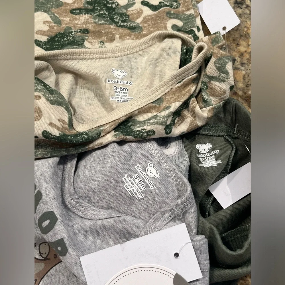 NWT Koala Baby Boys Camping S’mores 3pc Bodysuits & Pant Set